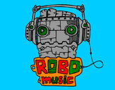 Dibujo Robot music pintado por Jugano