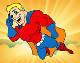 Dibujo Superhéroe volando pintado por GTA_4