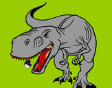 Dibujo Tiranosaurio Rex enfadado pintado por marilin
