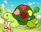Dibujo Tortuga con corazones pintado por marilin