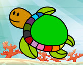 Dibujo Tortuga nadando pintado por asa3