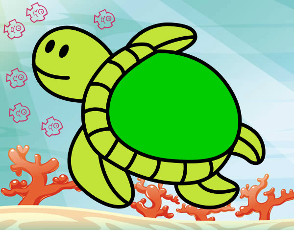 Dibujo Tortuga nadando pintado por TONOYBETO