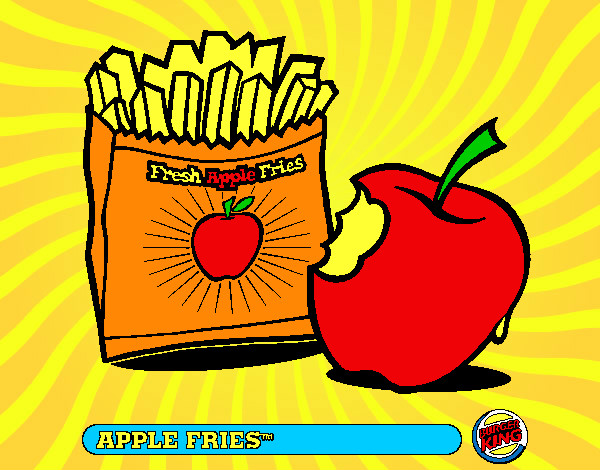 Fresh apple fries