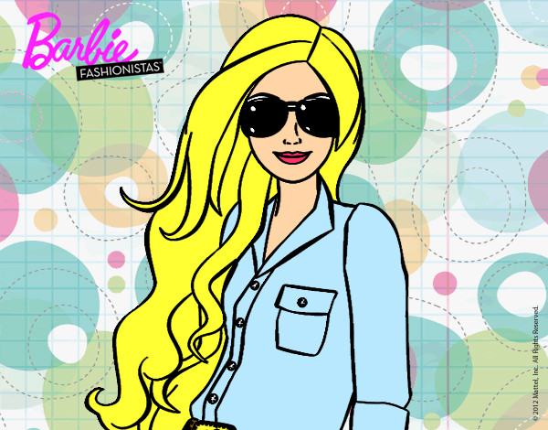 Dibujo Barbie con gafas de sol pintado por Anagodu