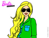 Dibujo Barbie con gafas de sol pintado por larissatp