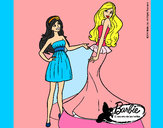 Dibujo Barbie estrena vestido pintado por KARQI