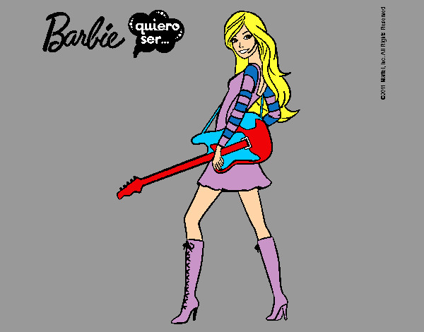 Dibujo Barbie la rockera pintado por MCCV