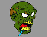 Dibujo Cabeza de zombi pintado por marcospeke