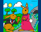 Dibujo Conejos pintado por hanniatron