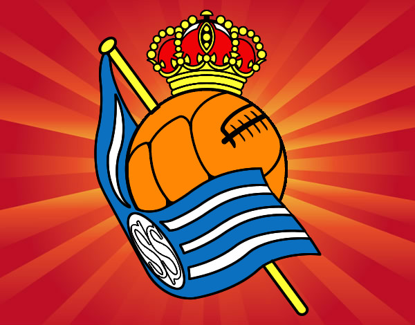 Dibujo Escudo de la Real Sociedad de Fútbol pintado por MCCV