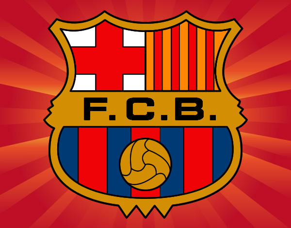 Dibujo Escudo del F.C. Barcelona pintado por DEIBYD