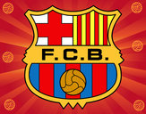Dibujo Escudo del F.C. Barcelona pintado por ire00