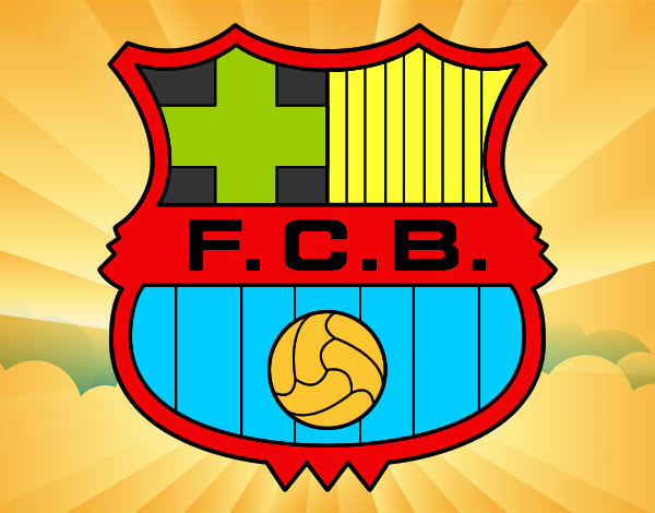 Dibujo Escudo del F.C. Barcelona pintado por jsangui