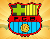 Dibujo Escudo del F.C. Barcelona pintado por jsangui