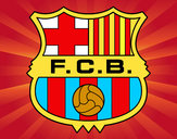 Dibujo Escudo del F.C. Barcelona pintado por liletgru