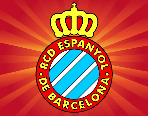 Dibujo Escudo del RCD Espanyol pintado por MCCV