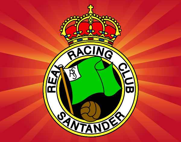 Dibujo Escudo del Real Racing Club de Santander pintado por MCCV