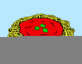 Dibujo Espaguetis con queso pintado por MCCV