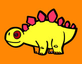 Dibujo Estegosaurio joven pintado por BILMAR 