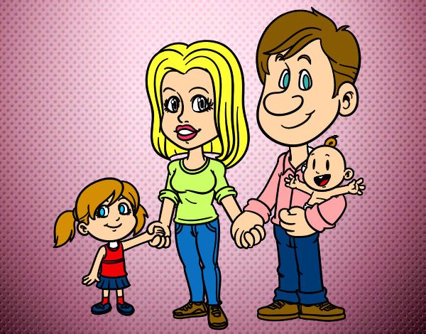 Dibujo Familia feliz pintado por Anagodu