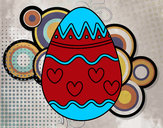 Dibujo Huevo con corazones pintado por johAN2004