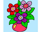 Dibujo Jarrón de flores pintado por floresita2