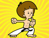 Dibujo Luchador de kung-fu pintado por yadriel