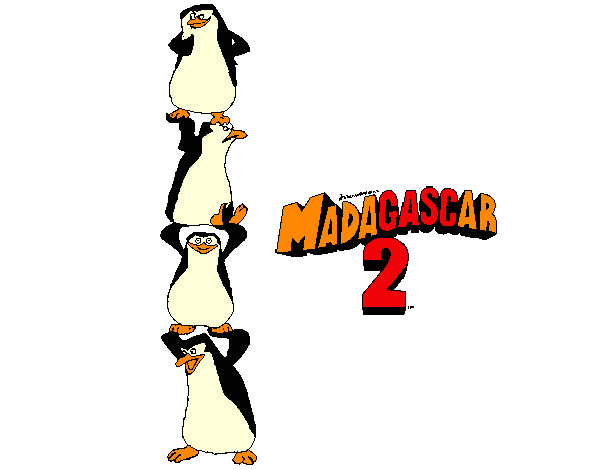 Dibujo Madagascar 2 Pingüinos pintado por manster
