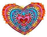 Dibujo Mandala corazón pintado por albochi