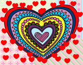 Dibujo Mandala corazón pintado por nachatop