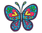Dibujo Mandala mariposa pintado por lokiis18