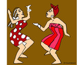 Dibujo Mujeres bailando pintado por Mafercita