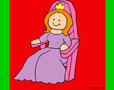 Dibujo Princesa en el trono pintado por caromile