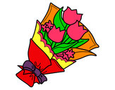 Dibujo Ramo de tulipanes pintado por lindaemi