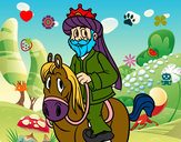 Dibujo Rey Gaspar a caballo pintado por pepitaa