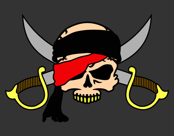 Dibujo Símbolo pirata pintado por julianbg