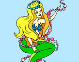 Dibujo Sirena entre burbujas pintado por feremi