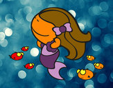 Dibujo Sirena feliz pintado por liletgru