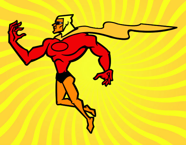 Dibujo Superhéroe poderoso pintado por Adriamako