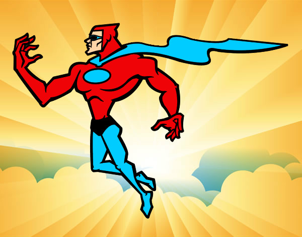 Dibujo Superhéroe poderoso pintado por yadriel