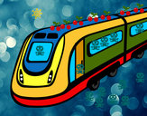 Dibujo Tren de alta velocidad pintado por Pamela011