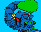 Dibujo Tren sonriente pintado por floresita2