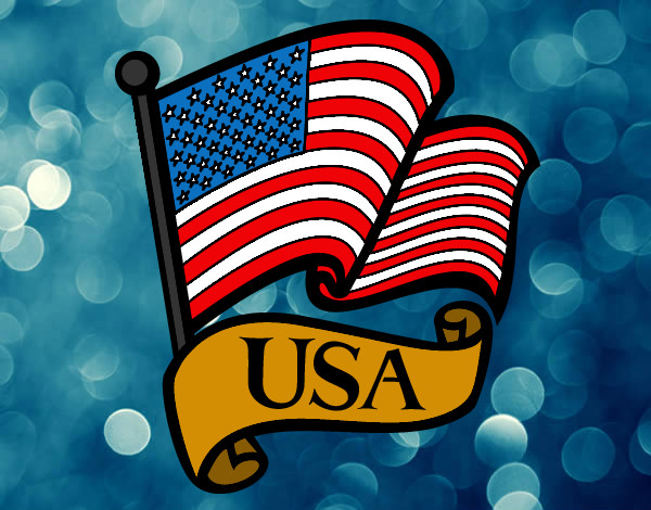 Dibujo Bandera de los Estados Unidos pintado por Brianiito