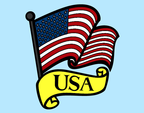 Dibujo Bandera de los Estados Unidos pintado por kalesi