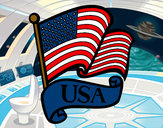 Dibujo Bandera de los Estados Unidos pintado por martosta