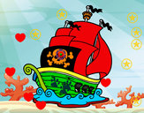 Dibujo Barco de piratas pintado por Siempre