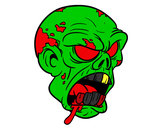 Dibujo Cabeza de zombi pintado por stoney