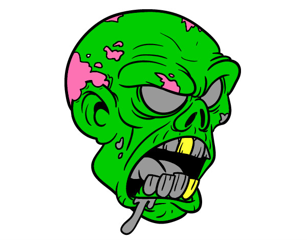 Dibujo Cabeza de zombi pintado por VANESSO