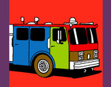 Dibujo Camión de bomberos pintado por JAVIGUILLE