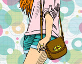 Dibujo Chica con bolso pintado por Maristas19